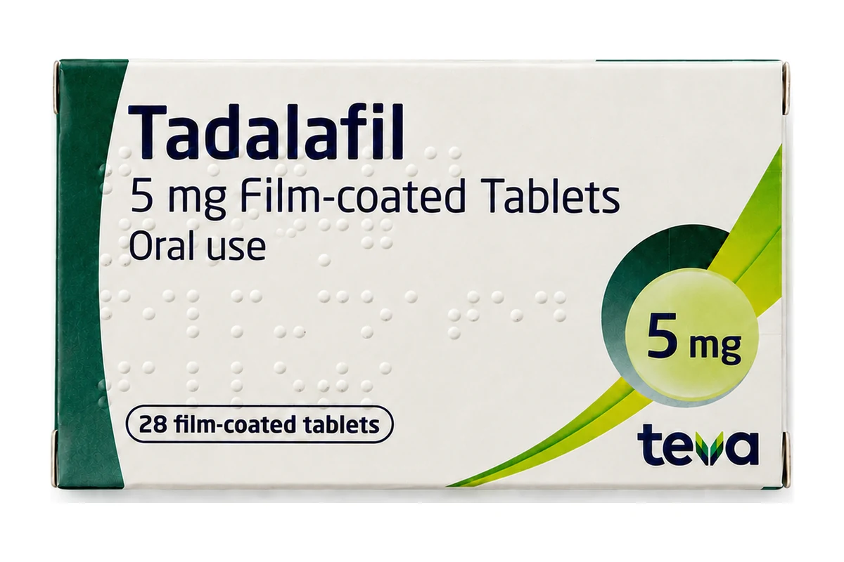 Tadalafil Teva 5 mg film-coated tablets - 28 tablet pack